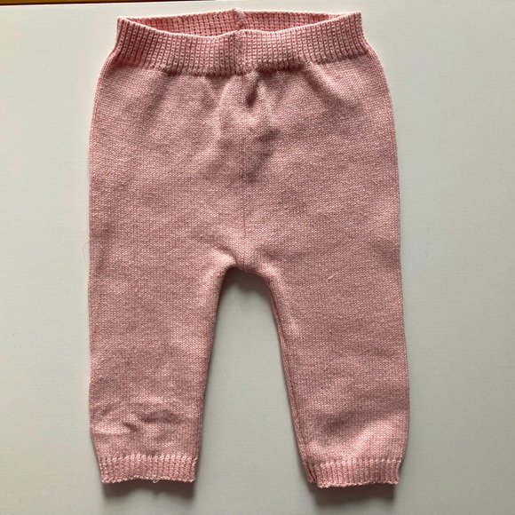 Mayoral baby pink knit pants, size 0-1 months - Picture 1 of 5
